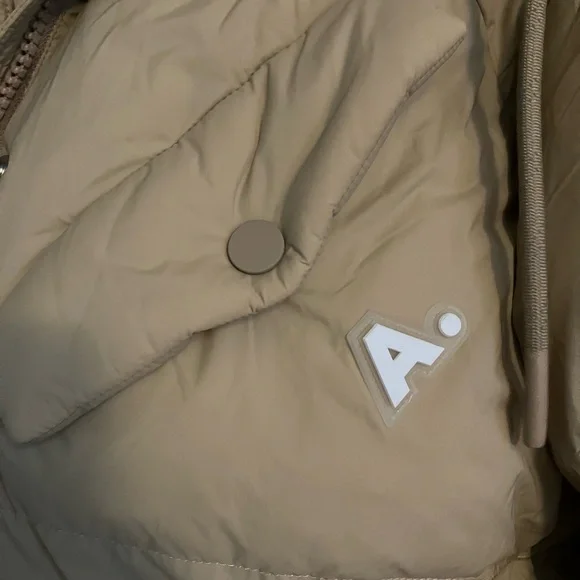 The Arrivals Beige Puffer Jacket - Picture 9 of 13